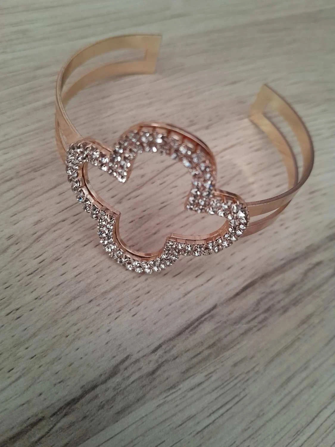 Pulseira ajustável, dourada com strass N°01 – photo 2